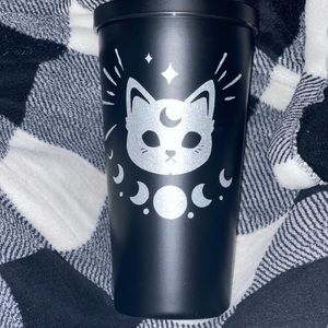 Lunar Cat Tumbler with Straw
